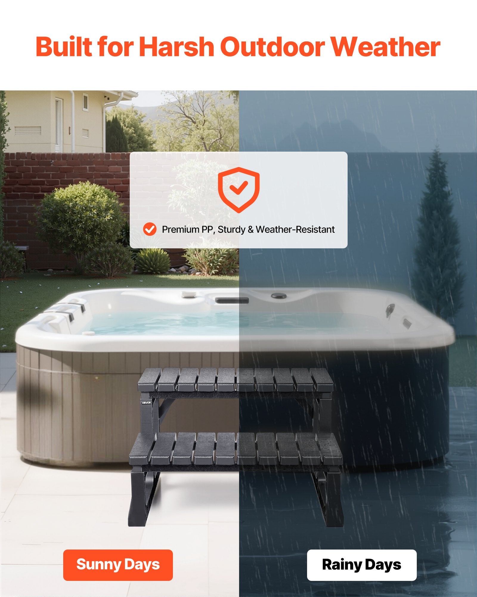 Hot Tub Steps, 2-Step Spa Heavy Duty