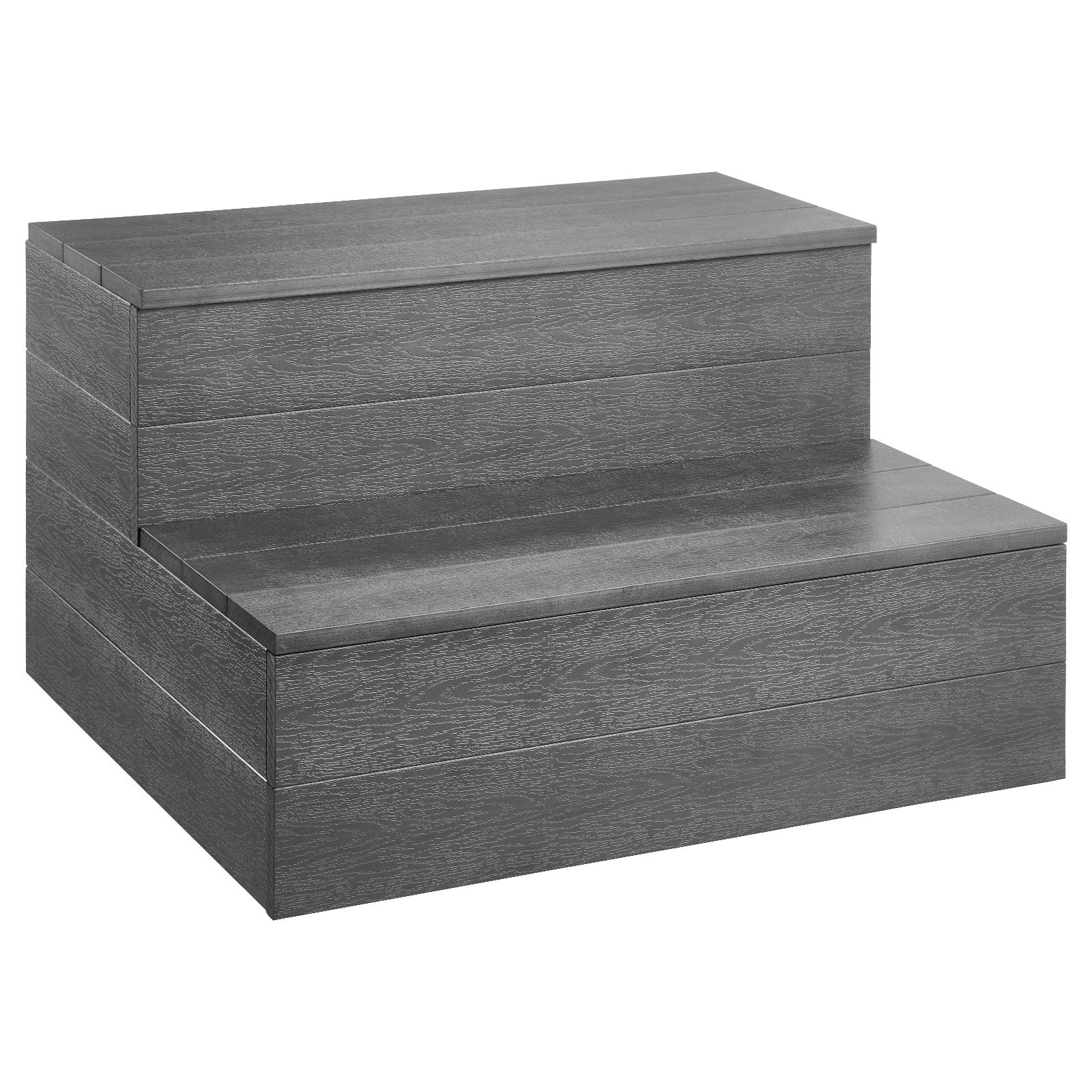 Hot Tub Steps, 2-Step Spa Outdoor Stairs Heavy Duty - Graphite Gray