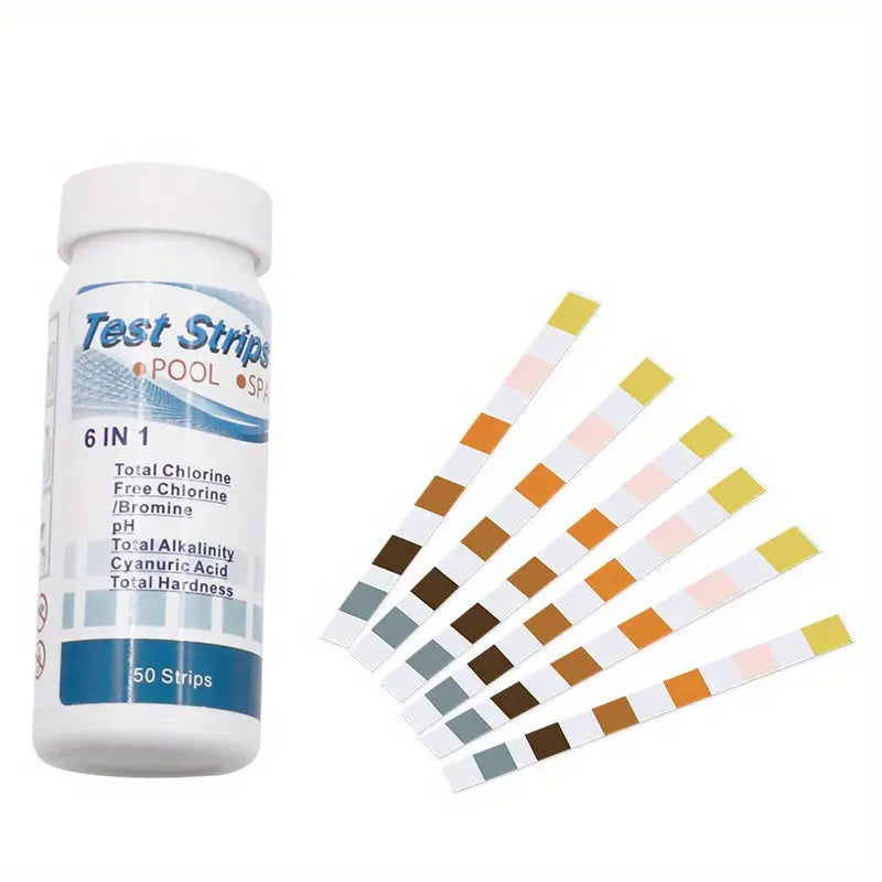6-in-1 Test Strips for Instant Pool & Spa Water Quality