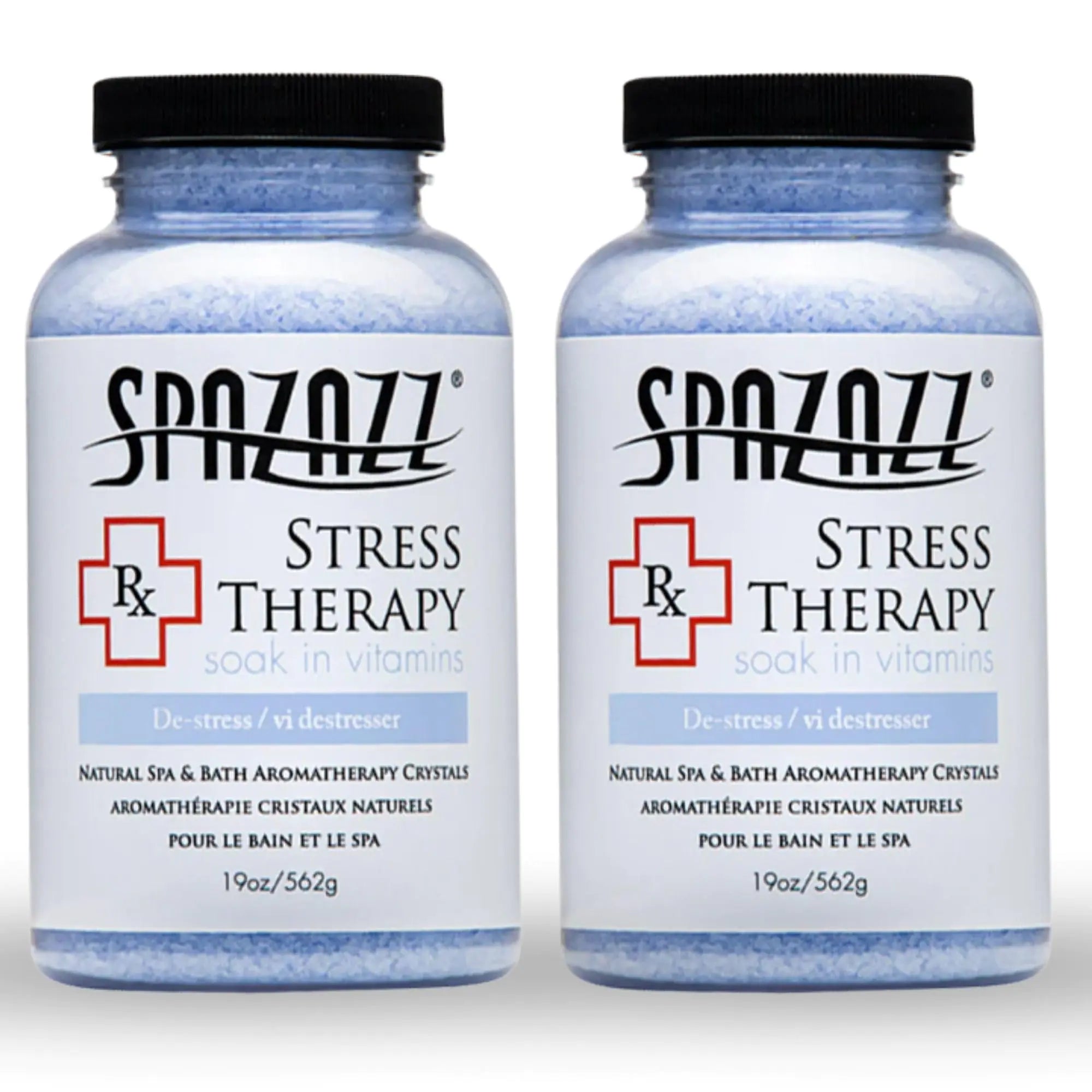 Spazazz Rx Stress Therapy Natural Spa & Bath Salt Aromatherapy Crystals- 2 Pack