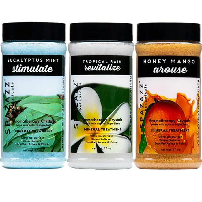 Spazazz Hot Tub Aromatherapy Bath Salt Crystals 3-Pack Bundle