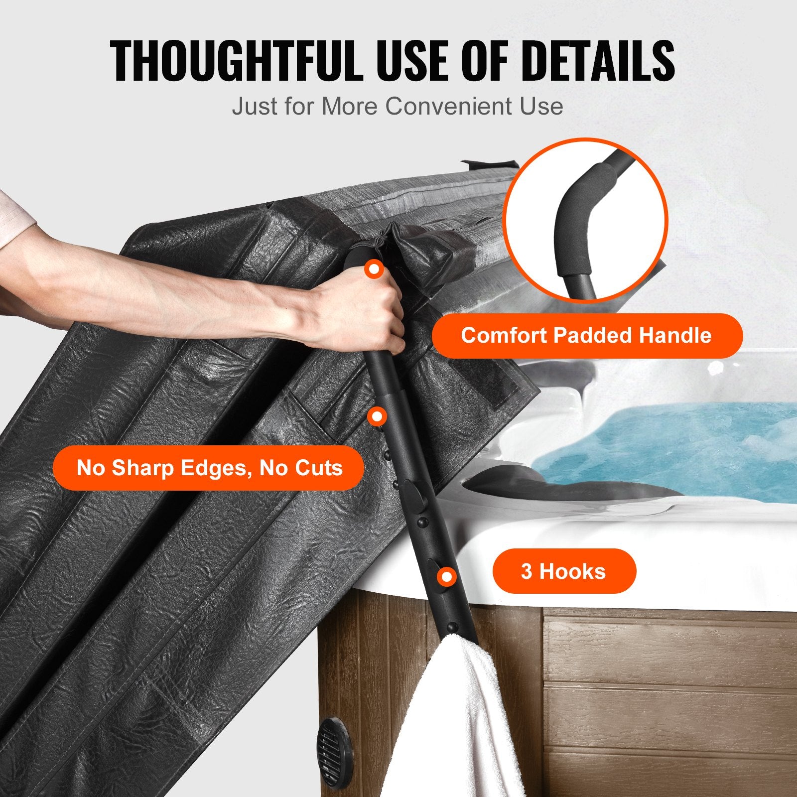 Hot Tub Cover Lift, Spa Cover Lift Assist, Under-mount